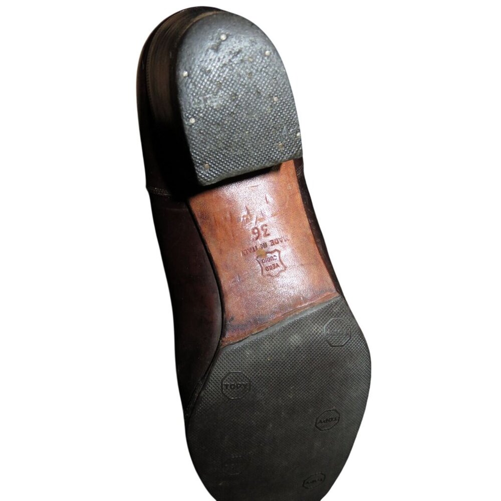 Vintage Celine Italian Leather Riding Boots in Cognac Brown Women's sz 6 Eur 36 - Picture 8 of 11